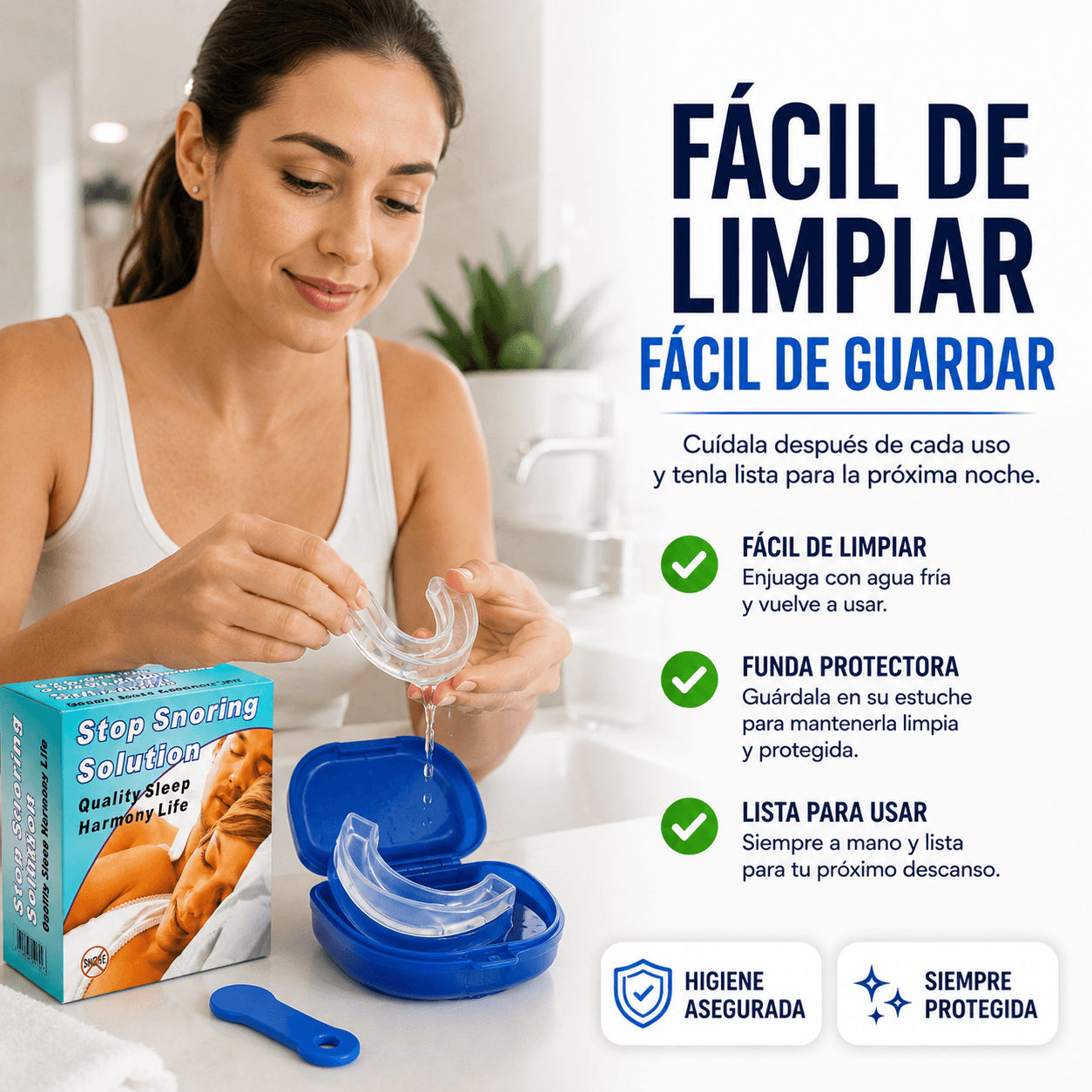 AirBite - Placa Termomoldeable Anti bruxismo, Apnea Y ronquido