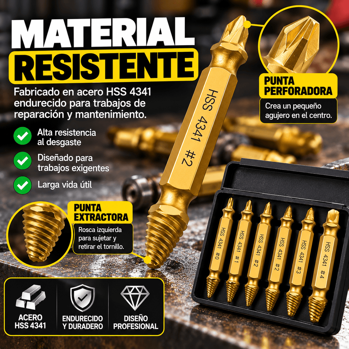 ExtractorX - Saca tornillos dañados con facilidad