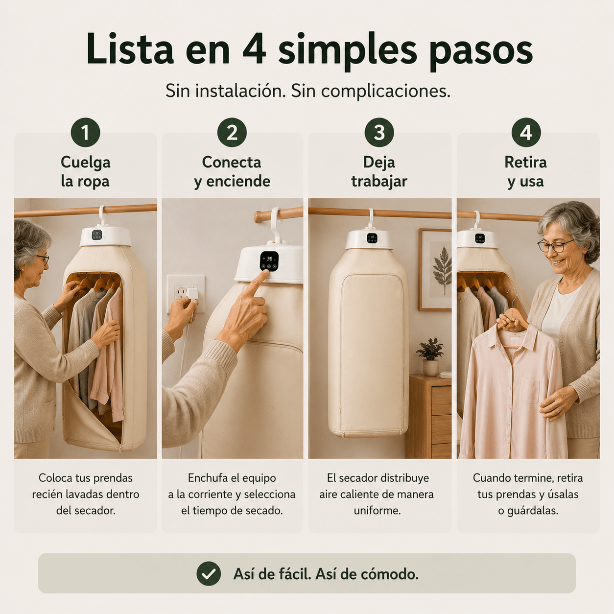 ComfortDry™️ - Menos esfuerzo al secar tu ropa