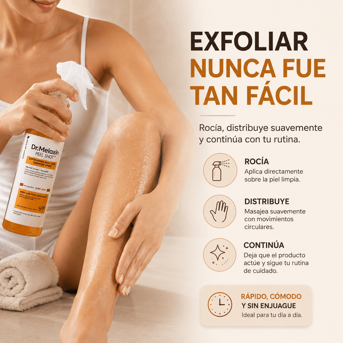 Dr. Melaxin Peel Shot™ Exfoliante Corporal Kojic + Turmeric