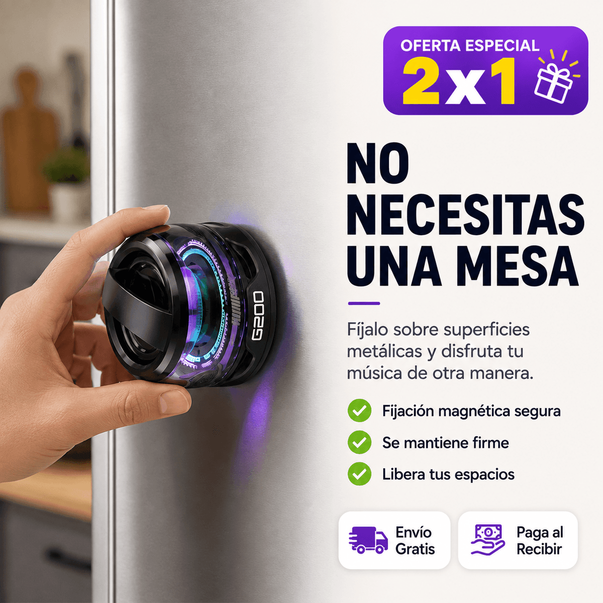 SoundMag - Sonido portátil con fijación magnética