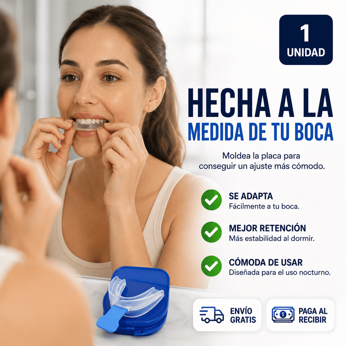 AirBite - Placa Termomoldeable Anti bruxismo, Apnea Y ronquido