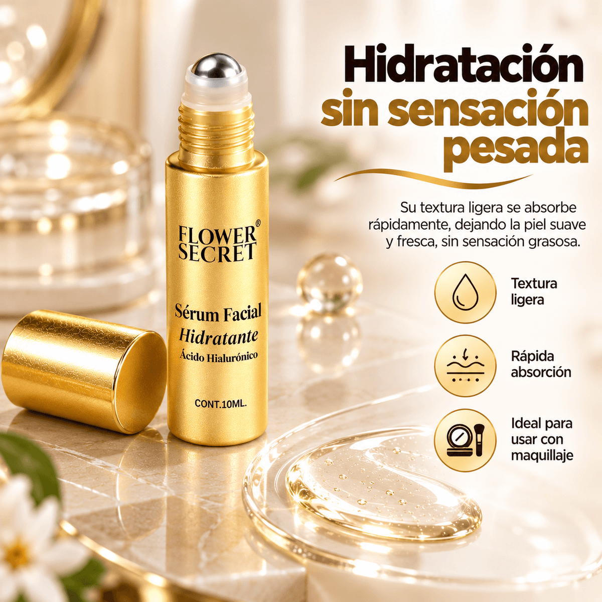 Flower Secret Aqua Roll - Piel más lisa e hidratada