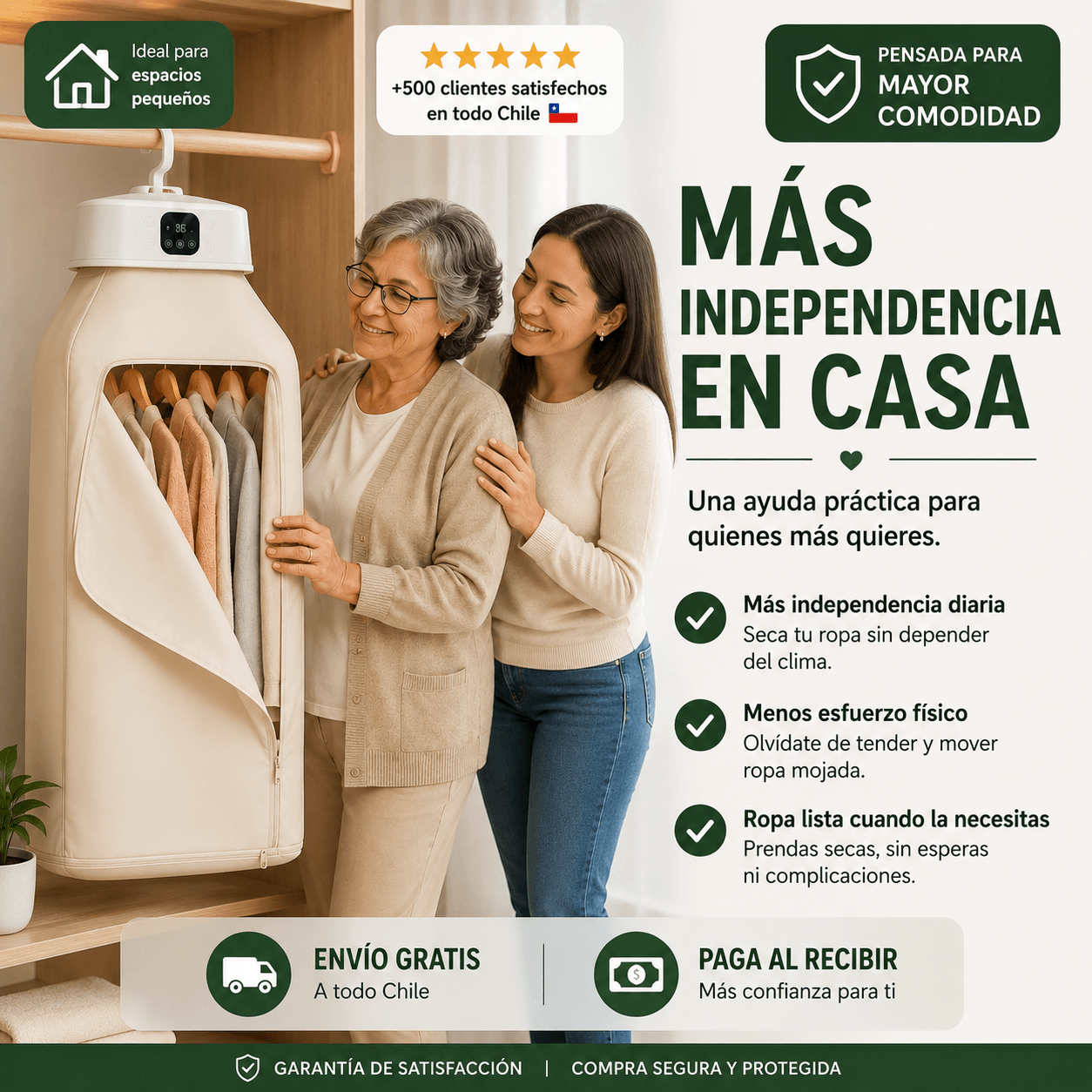 ComfortDry™️ - Menos esfuerzo al secar tu ropa