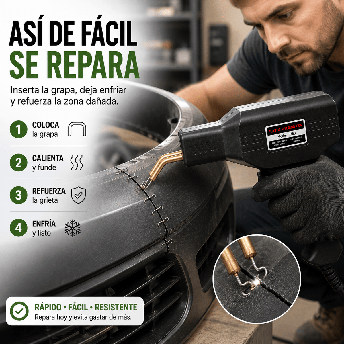 RepairPro X1 - Suelda Grietas en Plástico en Segundos