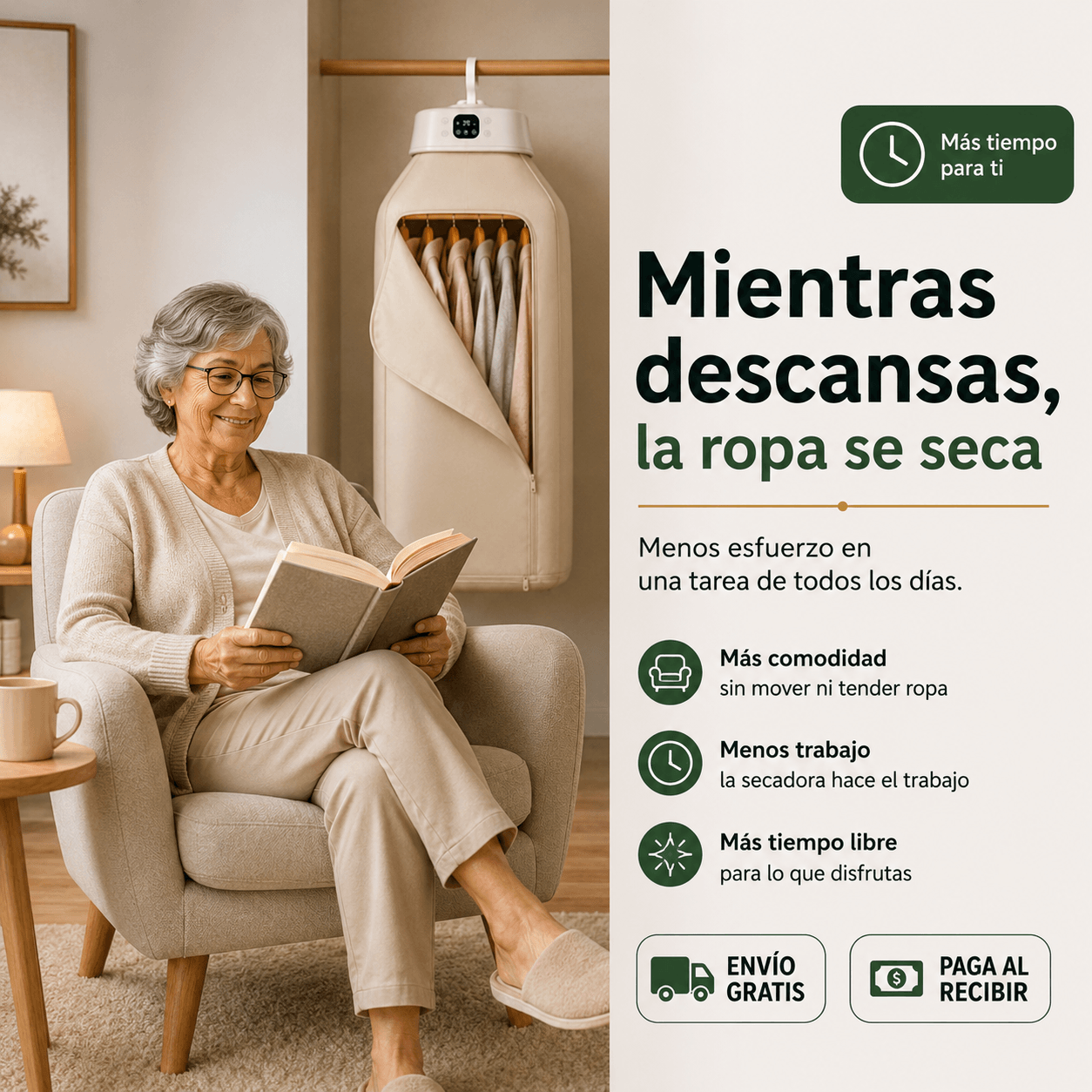 ComfortDry™️ - Menos esfuerzo al secar tu ropa