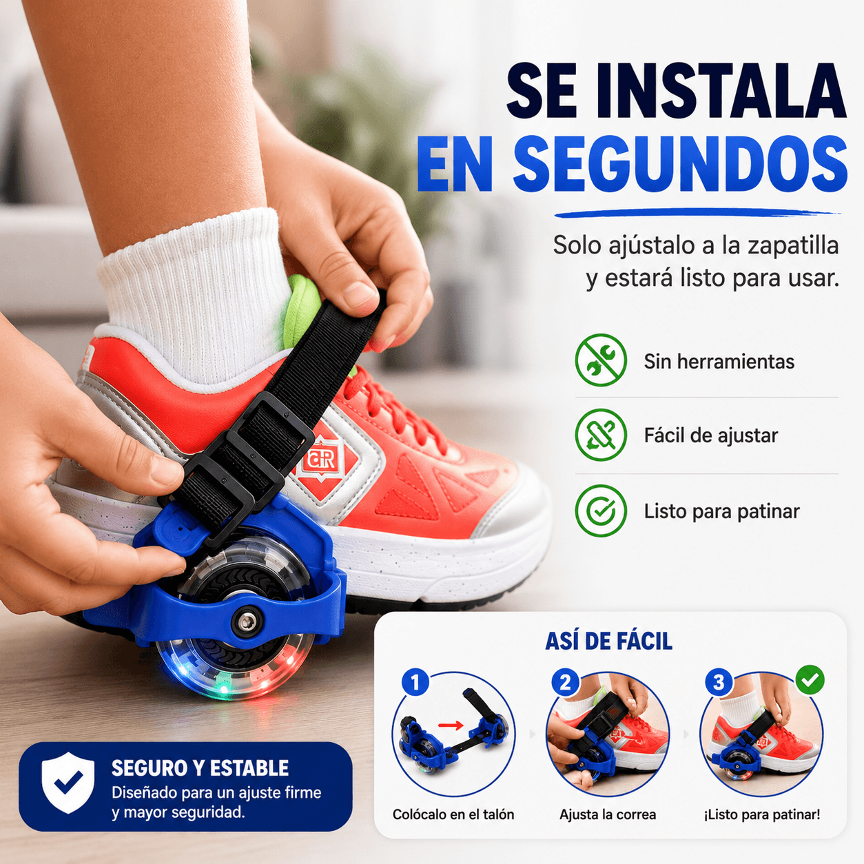 Rollix™- Patines ajustables para cualquier zapatilla