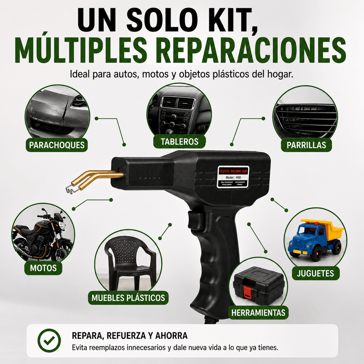RepairPro X1 - Suelda Grietas en Plástico en Segundos