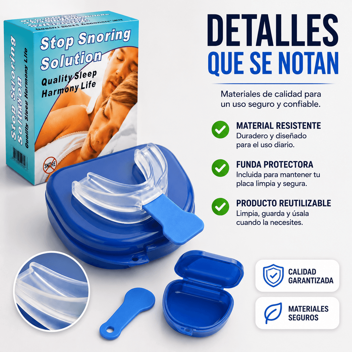 AirBite - Placa Termomoldeable Anti bruxismo, Apnea Y ronquido