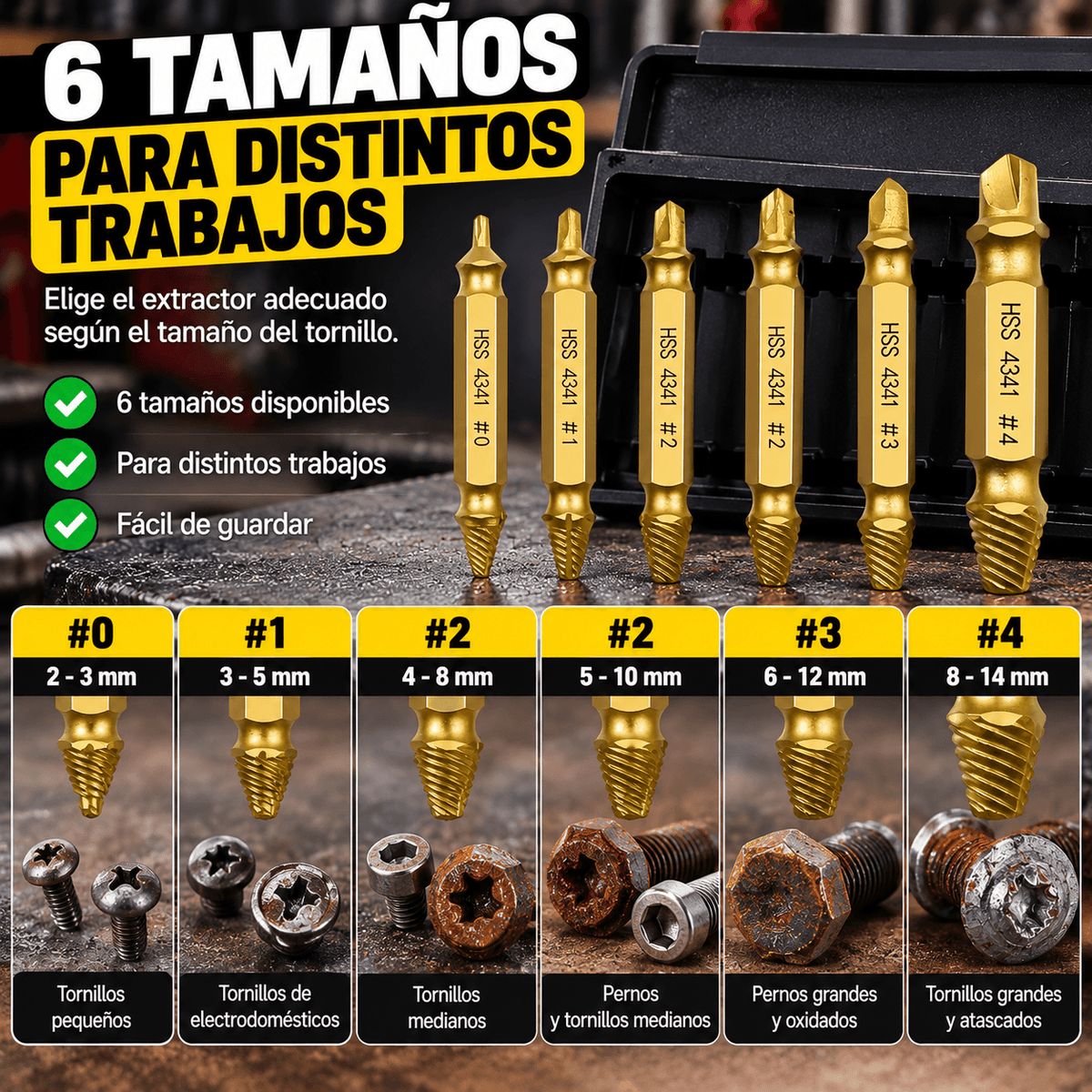 ExtractorX - Saca tornillos dañados con facilidad