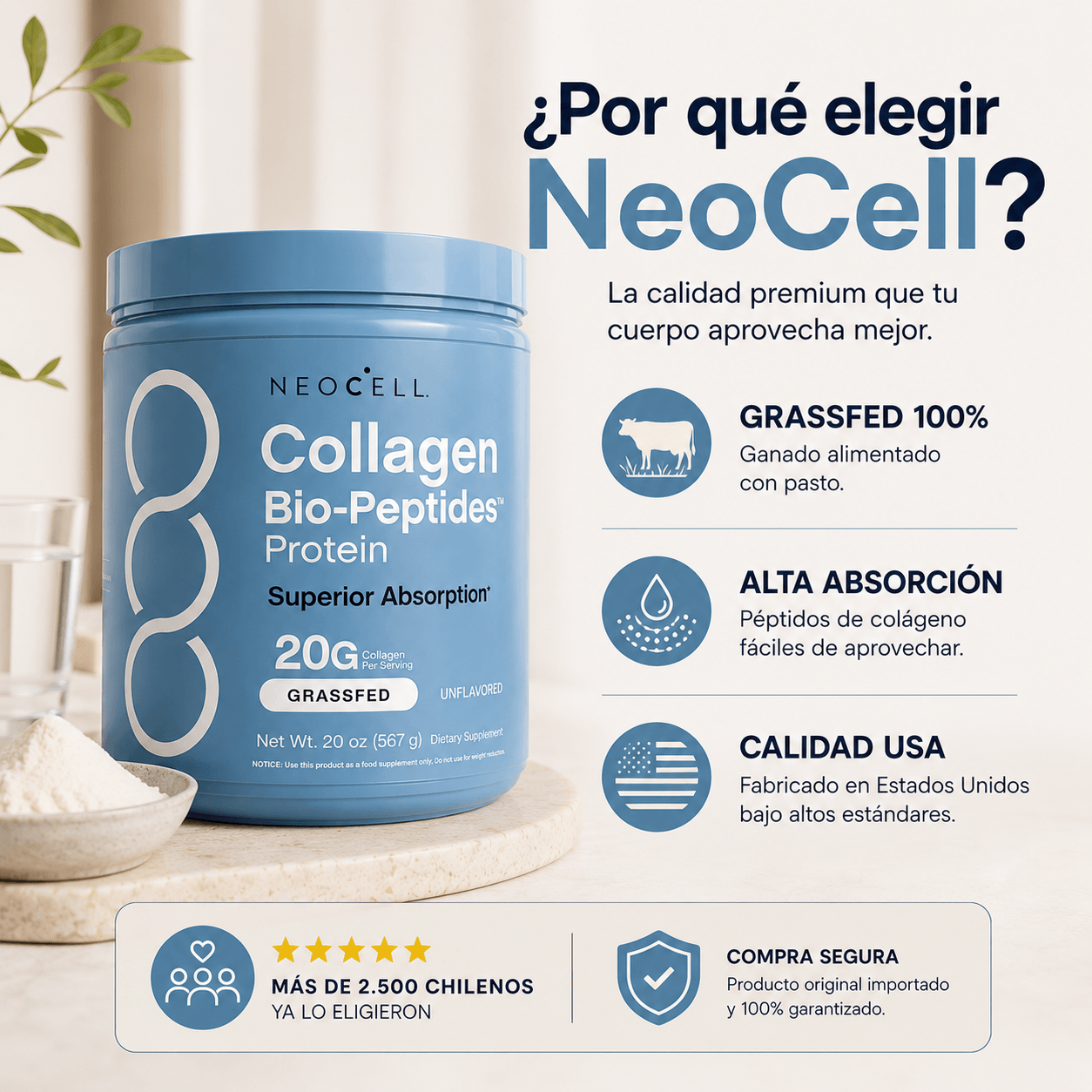 NEOCELL - Colágeno que tu Cuerpo Sí Absorbe