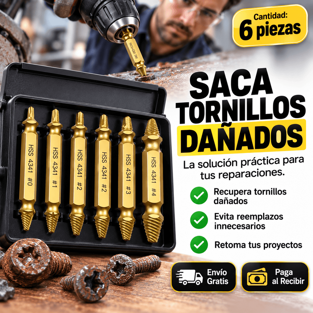 ExtractorX - Saca tornillos dañados con facilidad