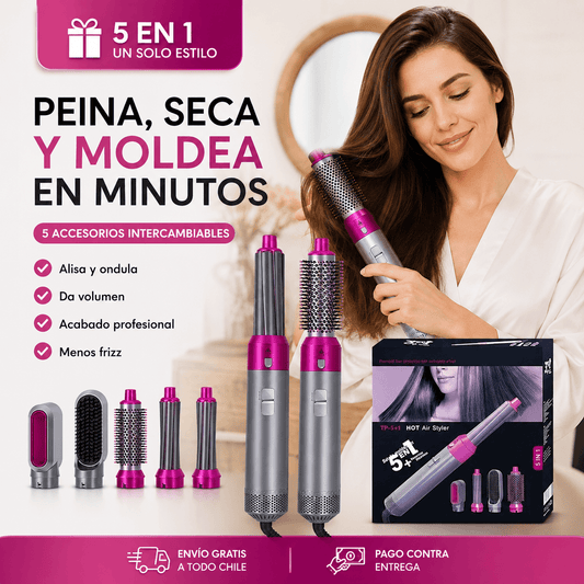 AuraBrush 5X - Alisa, seca y da volumen fácil