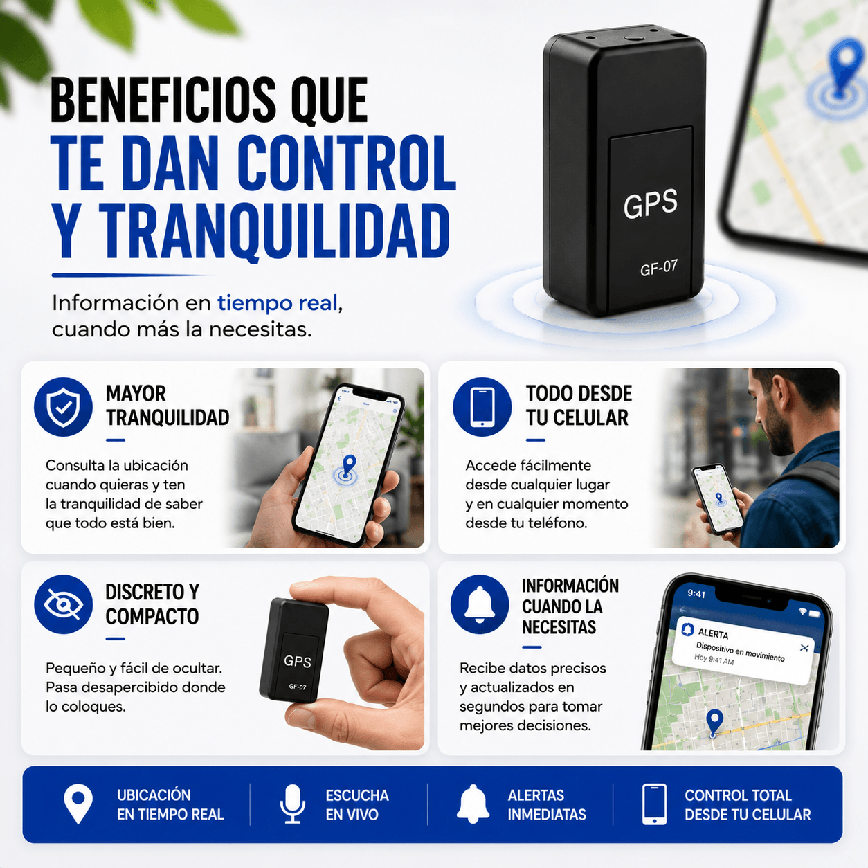 GPS NaviTrack - Conoce su ubicación en minutos