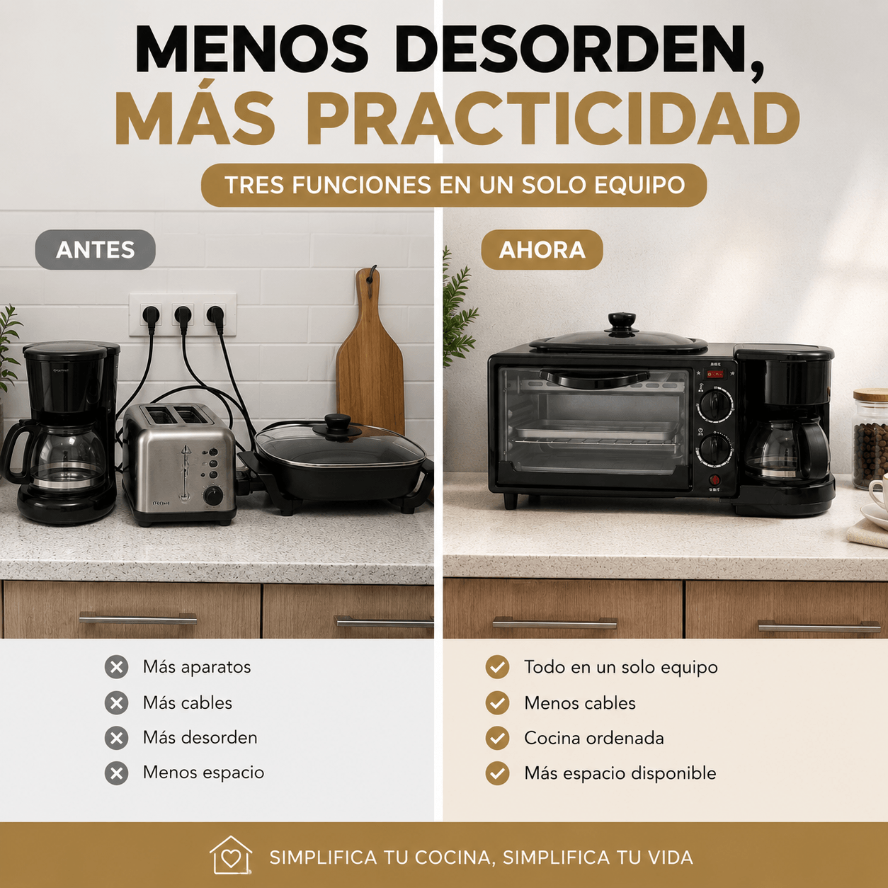 TrioCook 3 en 1 - Aprovecha mejor cada rincón