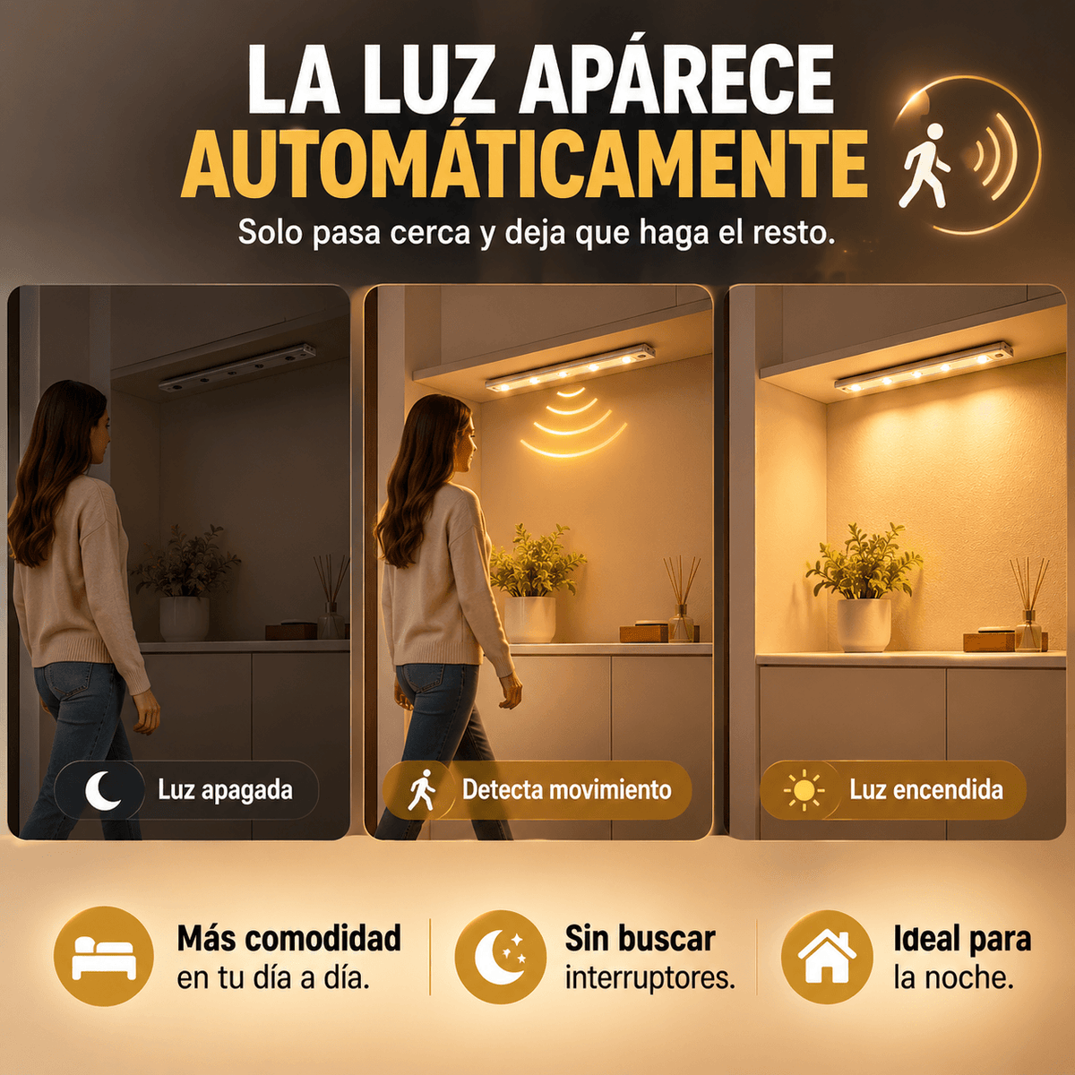 LuxMotion - Luz automática donde la necesites - con sensor 50cm