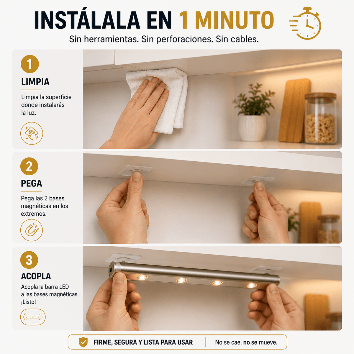 LuxMotion - Luz automática donde la necesites - con sensor 50cm