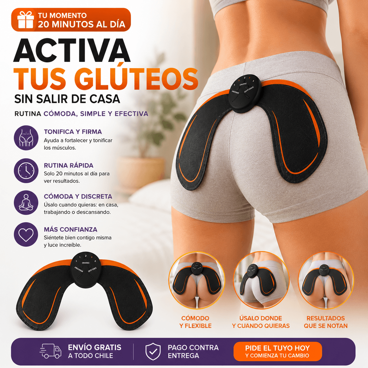 Gluteva - Mantén tus músculos activos